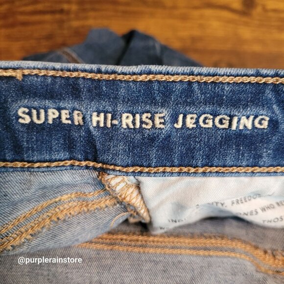 American Eagle Jeans 0 S Jegging Super Hi Rise 360 Next Level Stretch Denim - Picture 5 of 12